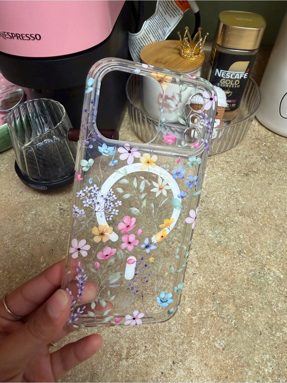 Iphone 17 pro max Velvet Caviar Clear Floral MagSafe Phone Case